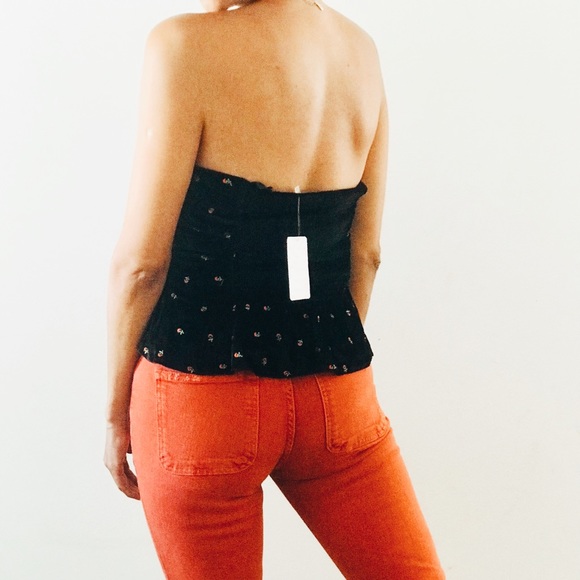 NWT Free People Rosie embroidered top Sz M - Picture 4 of 8